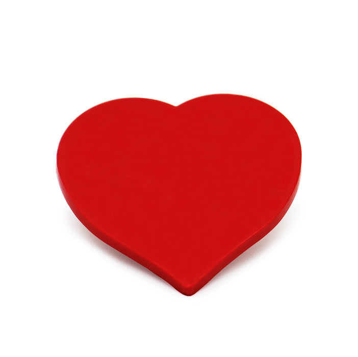 Heart Shaped Tokens 40mm - Red