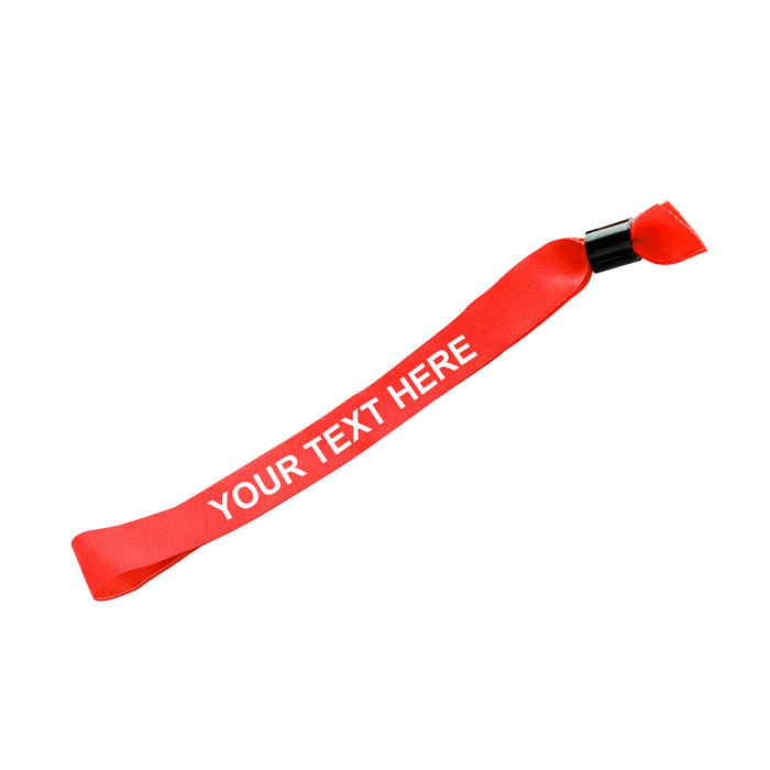 Personalised Fabric Wristbands - Red