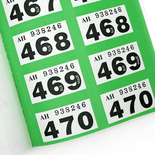 Close Up Of Green Raffle Ticket Book