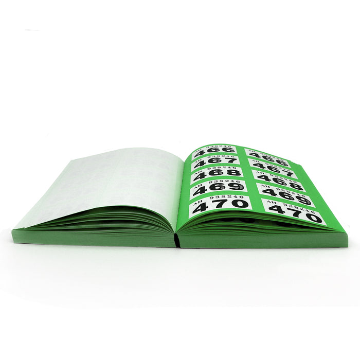 K Raffle Book Raffle Tickets Green | Double Tickets | CombiCraft