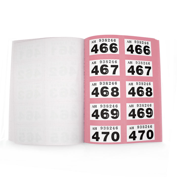 Inside Page Of A Pink Raffle Ticket Book