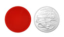 Red Reward Token Next To A 20c Coin For Size Comparison