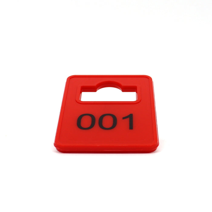 Plastic Cloakroom Tags - Red