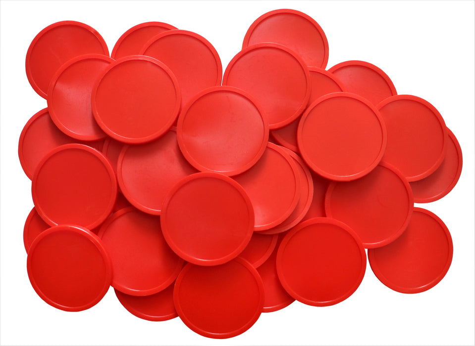 Red Plain Event Plastic Tokens