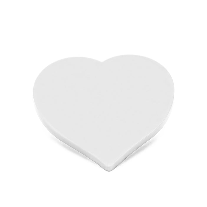 Heart Shaped Tokens 40mm - White