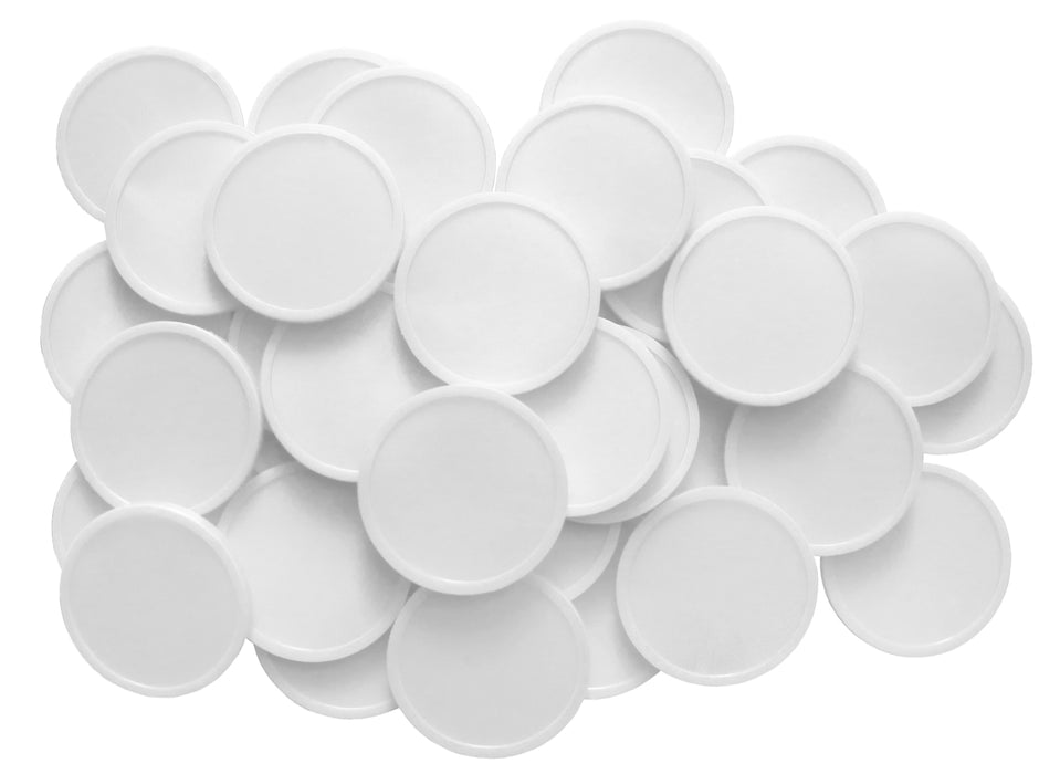 White Plain Event Plastic Tokens