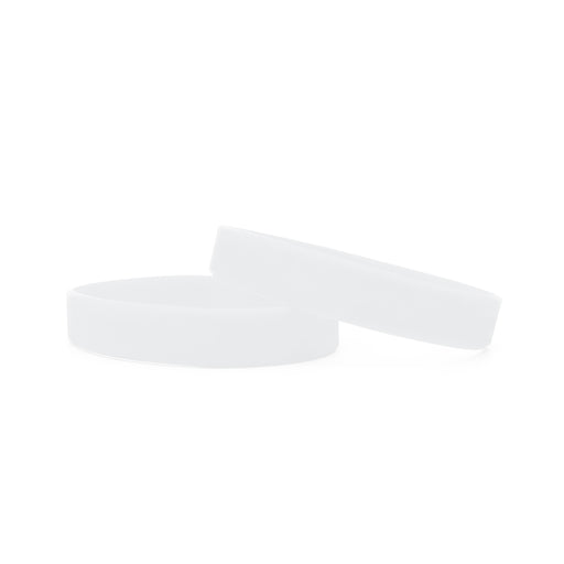 White Plain Silicone Wristbands Default Title