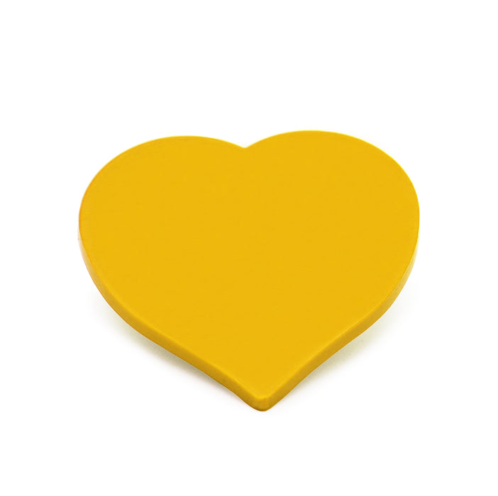 Heart Shaped Tokens 40mm - Yellow