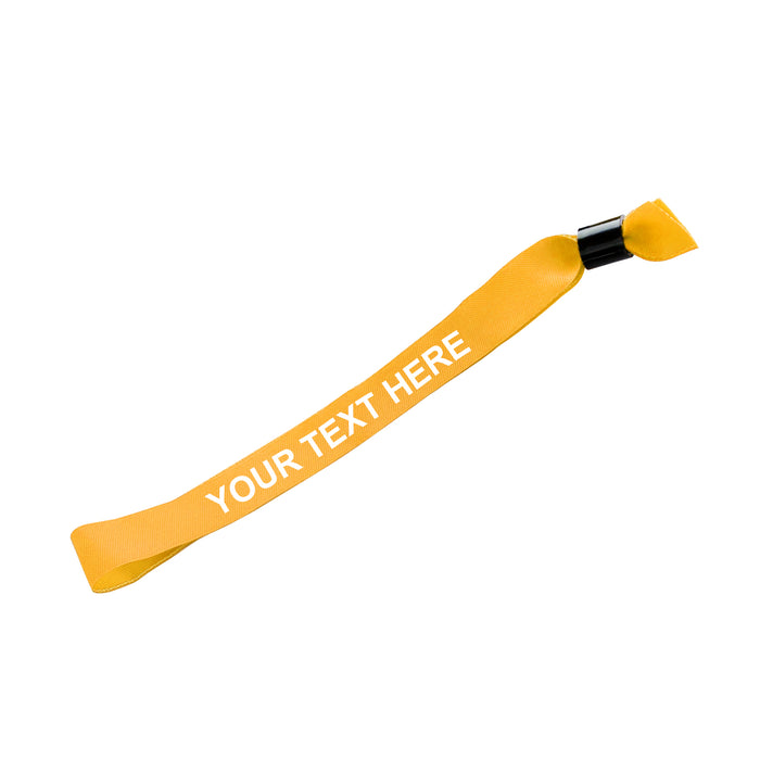 Personalised Fabric Wristbands - Yellow