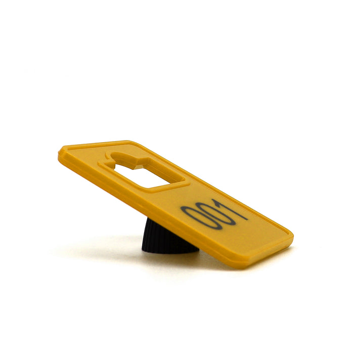 Plastic Cloakroom Tags - Yellow