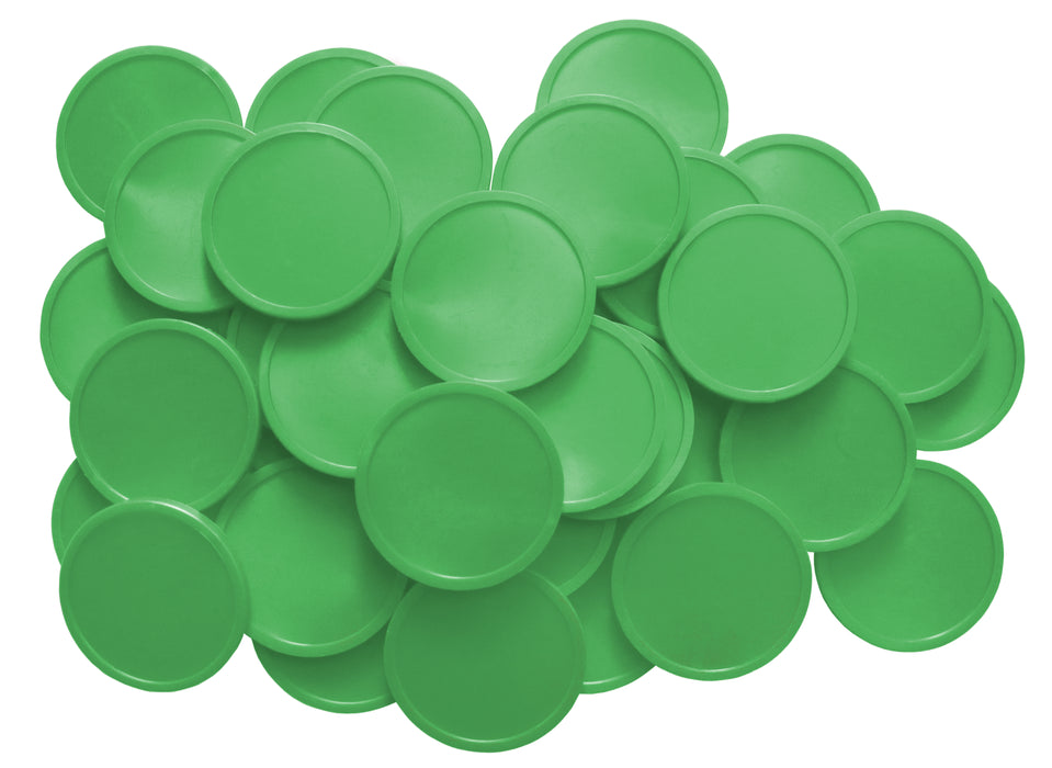 Dark Green Plain Event Plastic Tokens
