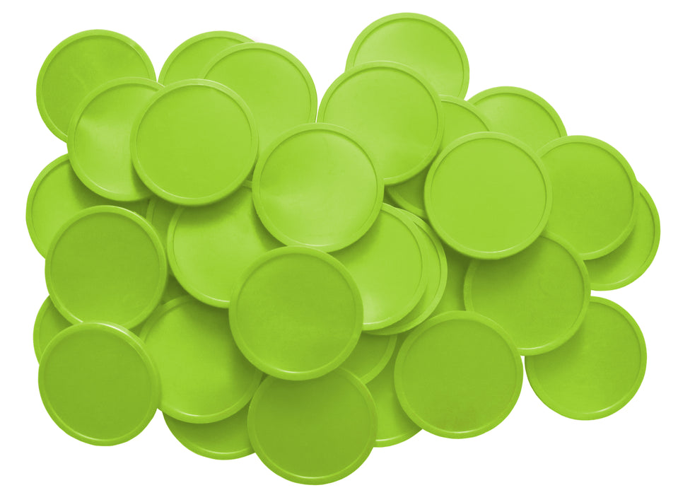 Lime Green Plain Event Plastic Tokens