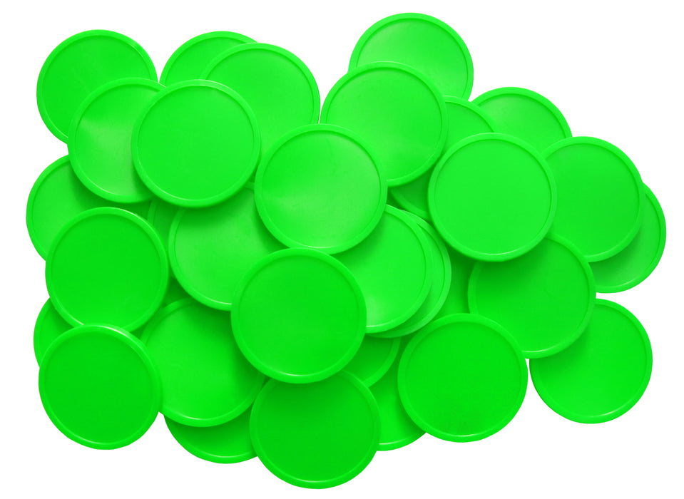 Neon Green Plain Event Plastic Tokens